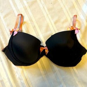 Black & Pink Lace Bra